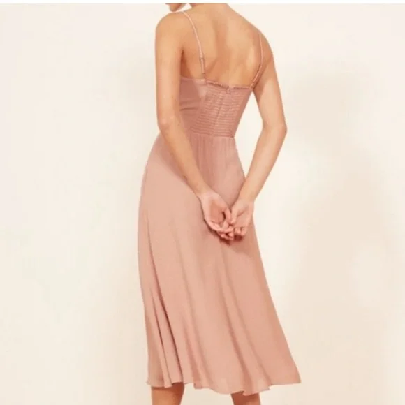 Reformation Rosehip Dress Squareneck Ballerina - Picture 2 of 7